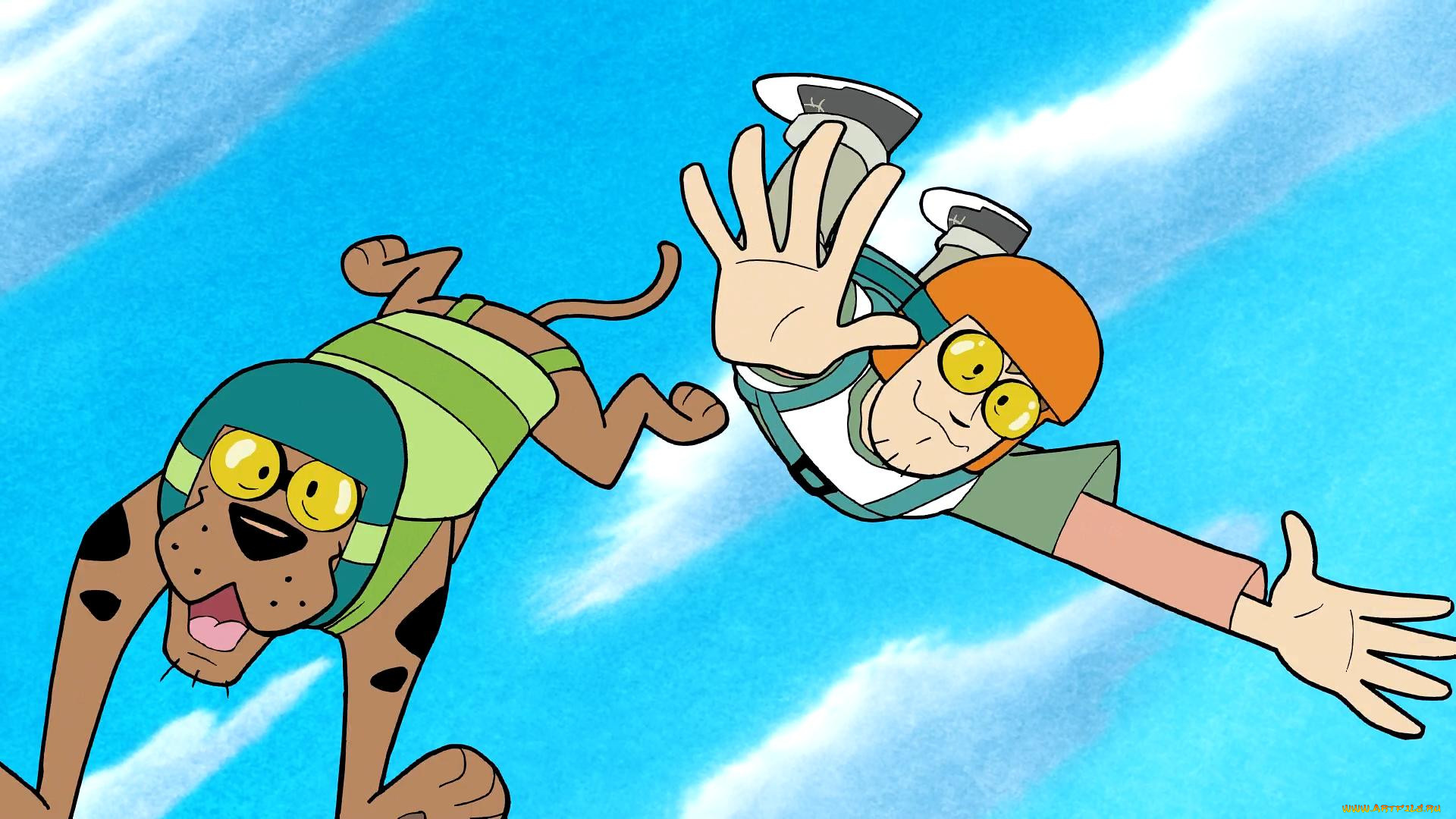   -  , , scooby doo, , shaggy, rogers, scooby-doo, sky, diving